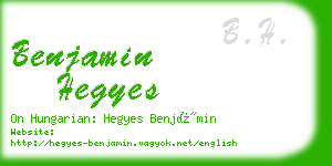 benjamin hegyes business card